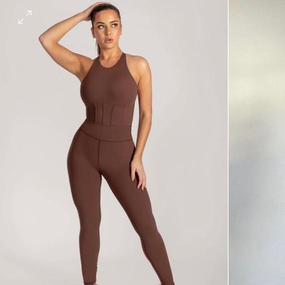 Meshki | Brown Corset Bodysuit - Picture 4 of 10